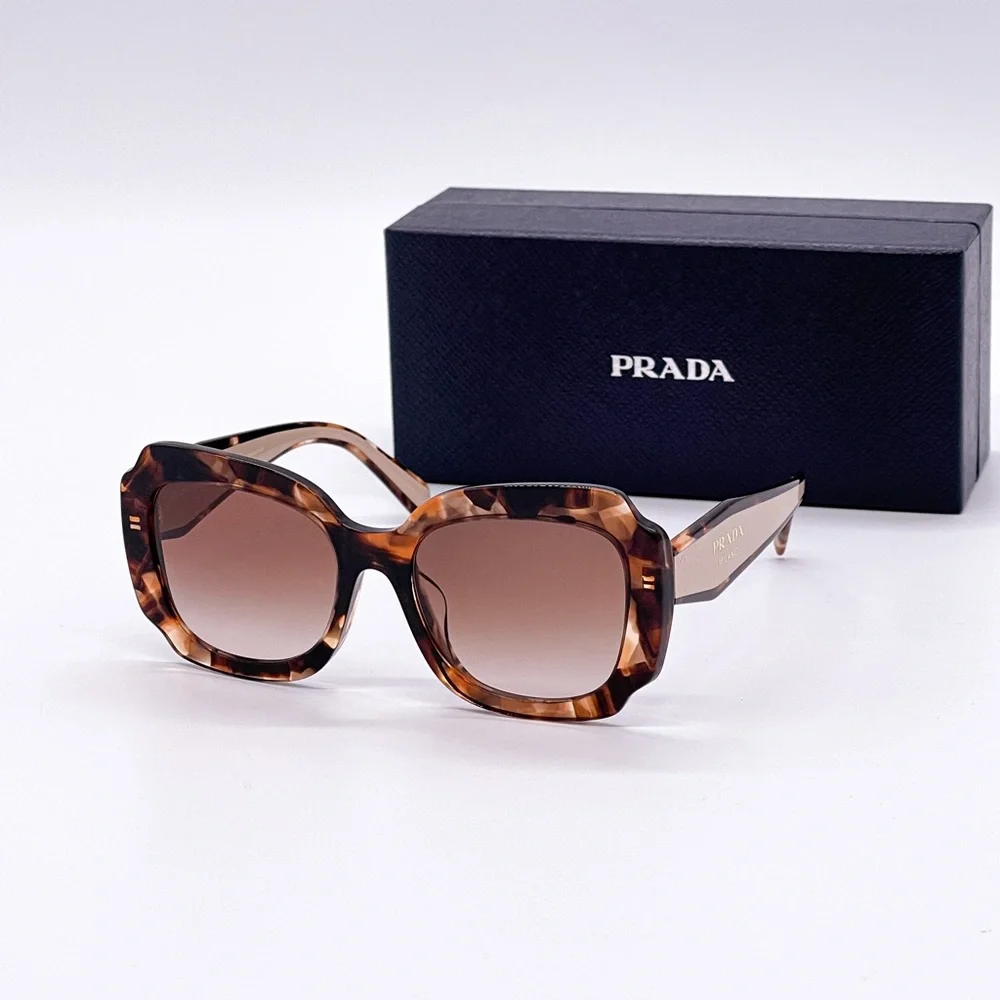 NEW PRADA WOMEN SUNGLASSES PR16YSF 01R0A6 BROWN PRADA SPR 16Y-F PR 16YSF EYEWEAR